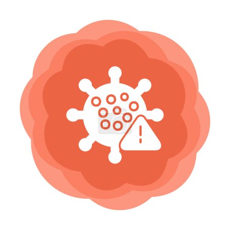 Téléchargez les illustrations : Icône du virus corona, symbole de la maladie pandémique covid-19, icône vectorielle de style ligne - en licence libre de droit
