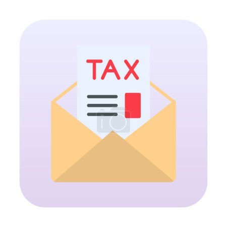 Ilustración de Icono de impuesto sobre el correo, ilustración vectorial - Imagen libre de derechos