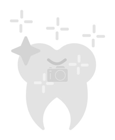 Ilustración de Simple diente brillante icono, vector de ilustración - Imagen libre de derechos