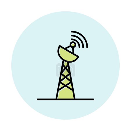 Illustration for Signal Tower icon vector illustration - Royalty Free Image