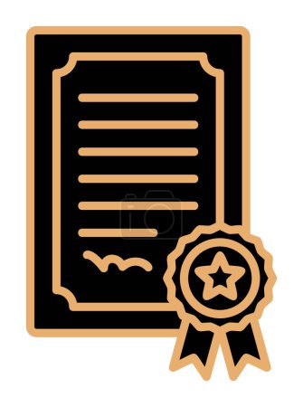 Illustration for Certificate icon vector illustration  design - Royalty Free Image
