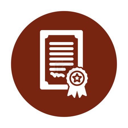 Téléchargez les illustrations : Certificat icône vecteur illustration conception - en licence libre de droit