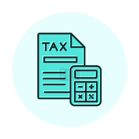 Tax Calculation icon vector illustration                  