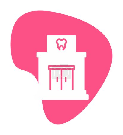 Téléchargez les illustrations : Clinique dentaire illustration vectorielle icône moderne - en licence libre de droit