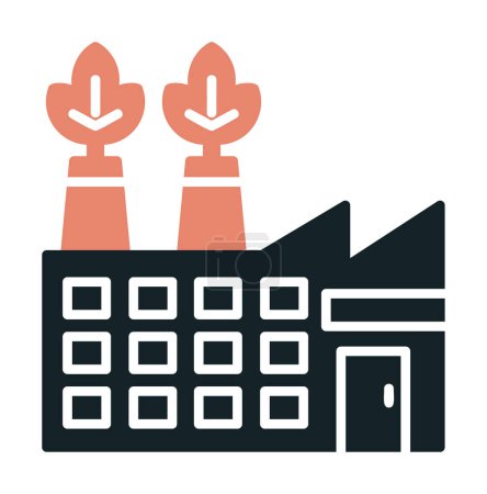 Illustration for Simple Eco Factory icon, vector illustration - Royalty Free Image