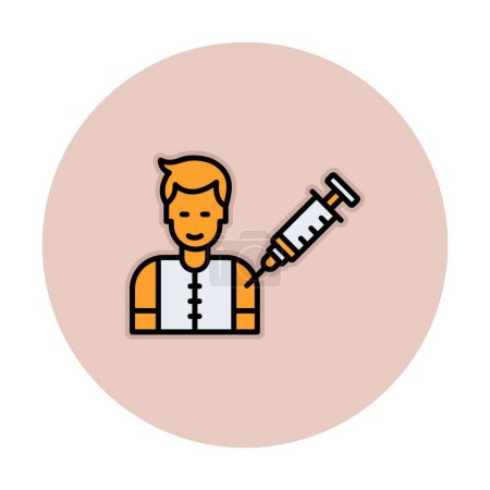 Téléchargez les illustrations : Icône web de vaccination, illustration vectorielle - en licence libre de droit