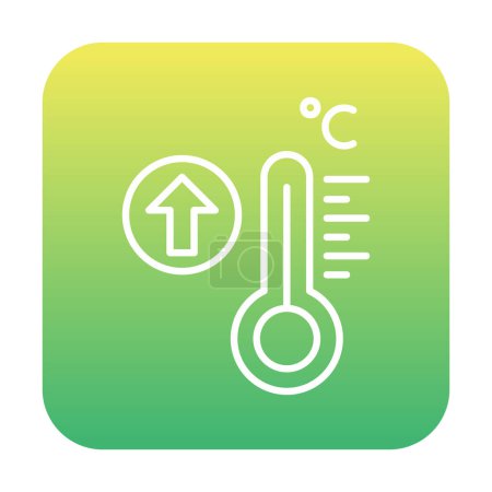 Illustration for High-temperature flat color icon - Royalty Free Image