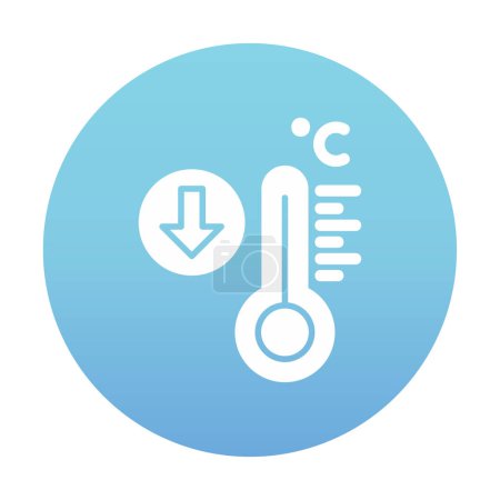 Illustration for Thermometer with Low-Temperature icon vector illustration - Royalty Free Image