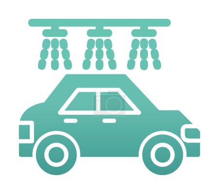 Illustration for Car Wash icon vector illustration - Royalty Free Image