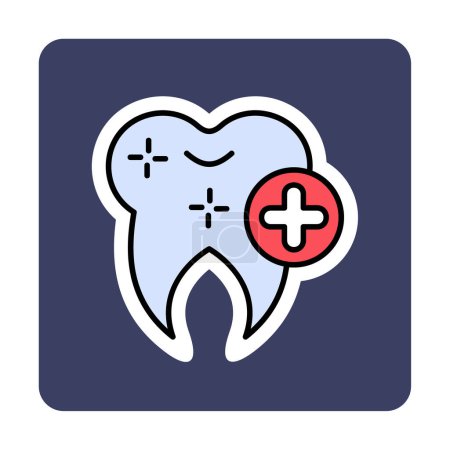 Ilustración de Icono de diente saludable, ilustración vectorial - Imagen libre de derechos
