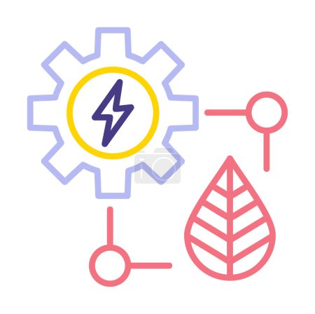 Ilustración de Icono de energía ecológica, ilustración vectorial diseño simple - Imagen libre de derechos