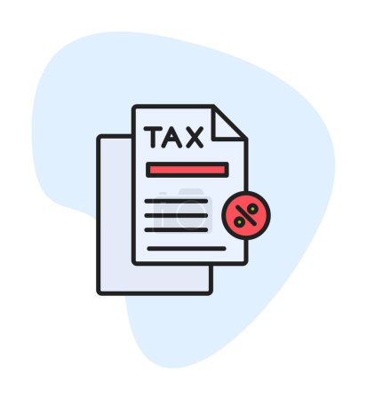 Illustration for Simple Tax Discount icon, vector illustration - Royalty Free Image