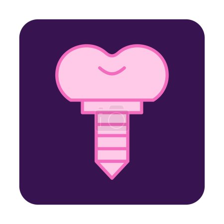 Illustration for Dental implant icon vector illustration - Royalty Free Image