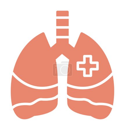 Téléchargez les illustrations : Icône des poumons, illustration vectorielle - en licence libre de droit