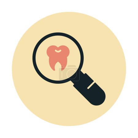 Dental checkup vector flat color icon            