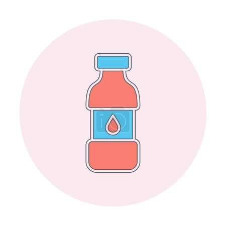 Téléchargez les illustrations : Icône de bouteille d'eau, illustration vectorielle - en licence libre de droit