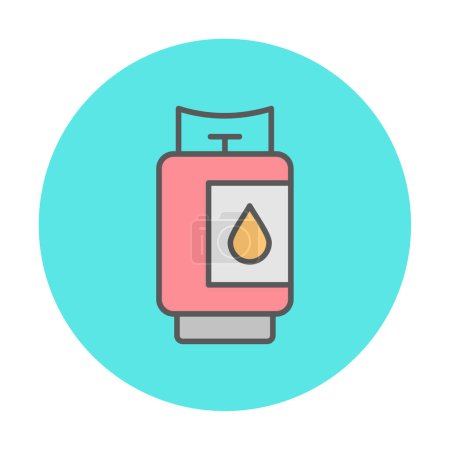 Téléchargez les illustrations : Gas Cylinder Icon vector illustration  design - en licence libre de droit