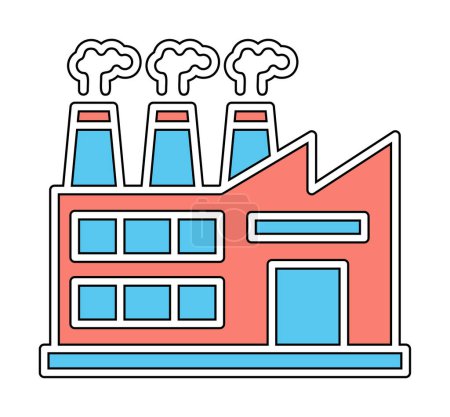 Ilustración de Factory icon, vector illustration simple design - Imagen libre de derechos