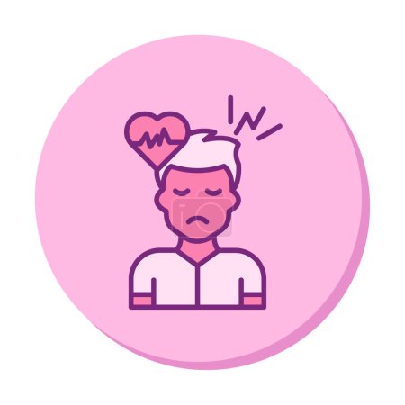 Tachycardia. web icon simple illustration 