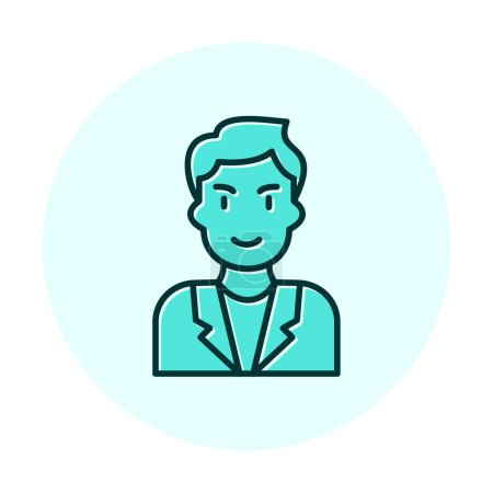 Illustration for Candidate men icon, vector illustration - Royalty Free Image