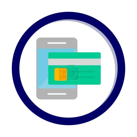 Ilustración de Simple icono de pago en línea, ilustración vectorial - Imagen libre de derechos