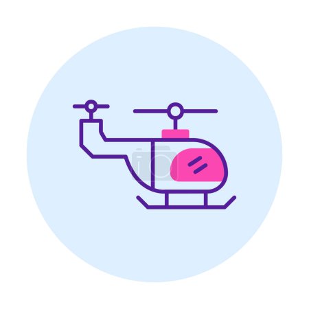 Illustration for Helicopter flat icon, vector illustration - Royalty Free Image