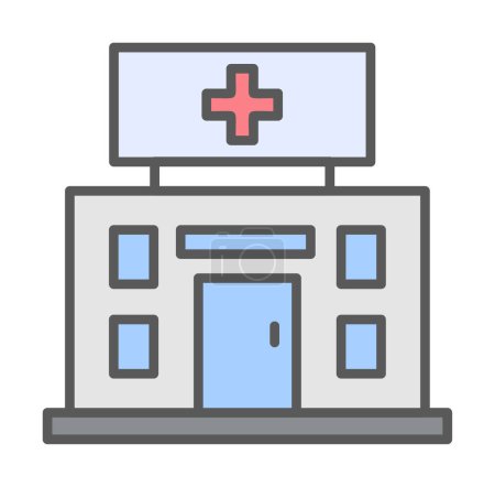 Téléchargez les illustrations : Illustration vectorielle de bâtiment d'hôpital médical - en licence libre de droit