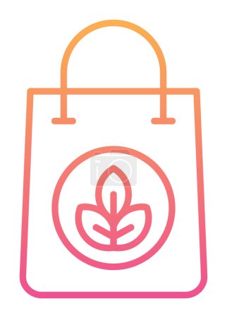 Téléchargez les illustrations : Illustration vectorielle icône Eco Bag - en licence libre de droit