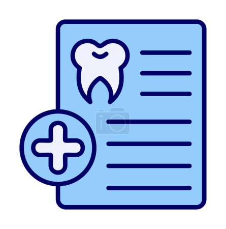 Téléchargez les illustrations : Soins dentaires, icône de prescription illustration vectorielle - en licence libre de droit