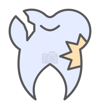 Ilustración de Caries diente icono vector ilustración - Imagen libre de derechos