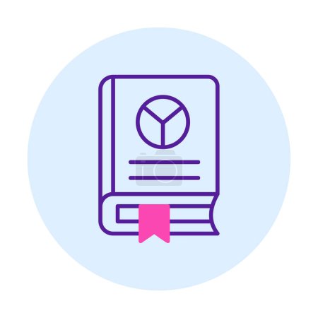 Illustration for Book with bookmark. web icon simple illustration - Royalty Free Image