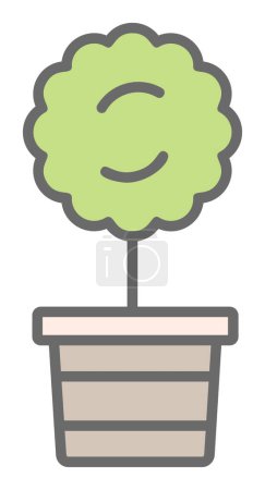 Ilustración de Myrtus planta icono vector ilustración - Imagen libre de derechos