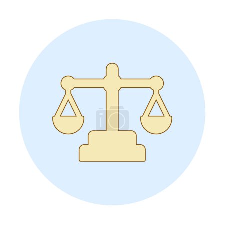 Téléchargez les illustrations : Échelle de justice et illustration vectorielle d'équilibre - en licence libre de droit