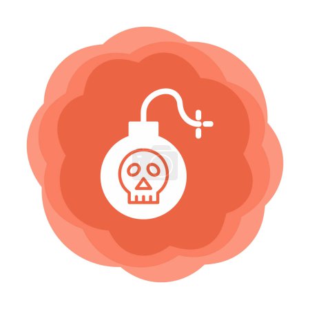 bomb icon with skull vector illustration