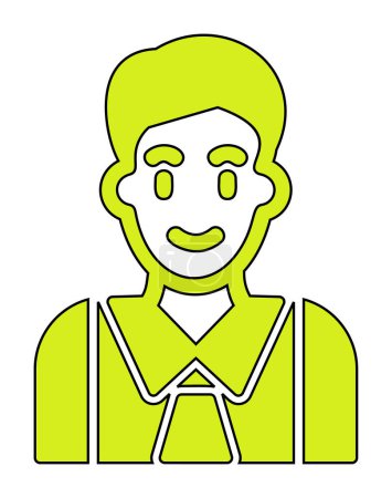 Ilustración de Icono de línea de administrador. Hombre de corbata. ilustración vectorial - Imagen libre de derechos