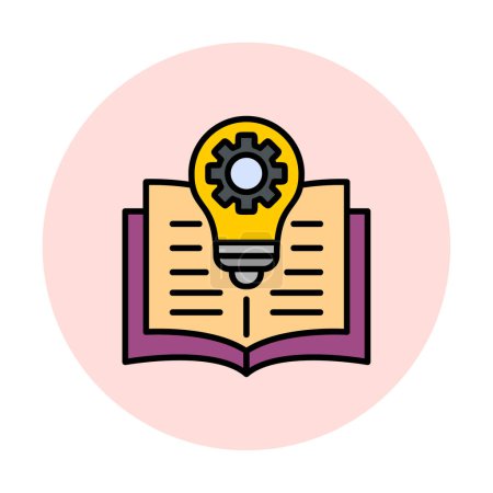 Ilustración de Conocimiento general icono web, concepto de aprendizaje educativo - Imagen libre de derechos