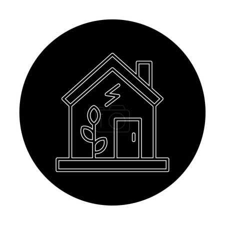 Illustration for Vector illustration of Green house icon - Royalty Free Image
