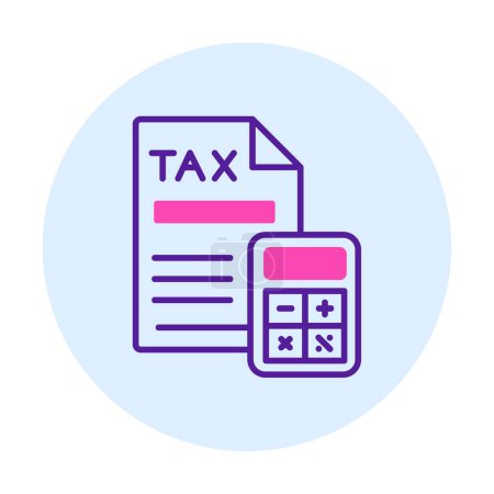 Tax Calculation icon vector illustration                  