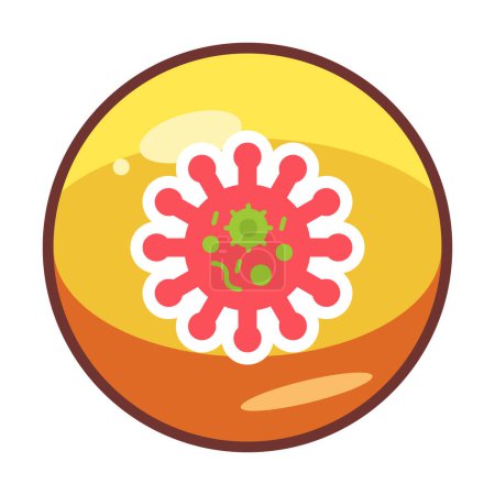 corona virus icon, covid-19 pandemic disease symbol, line style vector icon