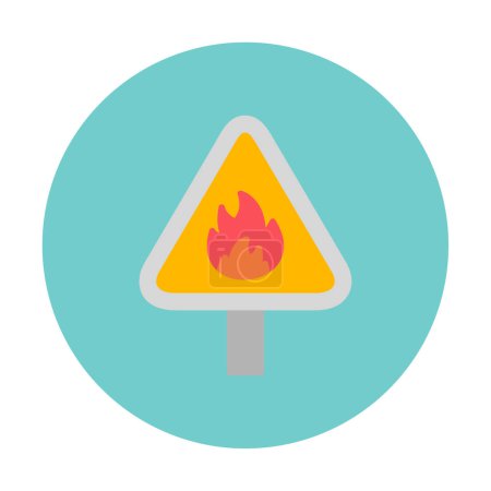 Illustration for Flammable sign icon, vector illustration - Royalty Free Image