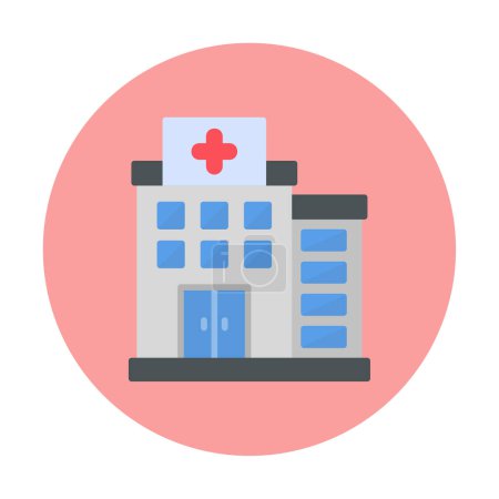 Ilustración de Icono del hospital, ilustración vectorial - Imagen libre de derechos