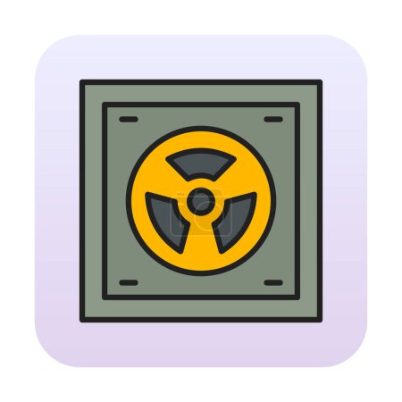 Téléchargez les illustrations : Icône radioactive, illustration vectorielle - en licence libre de droit