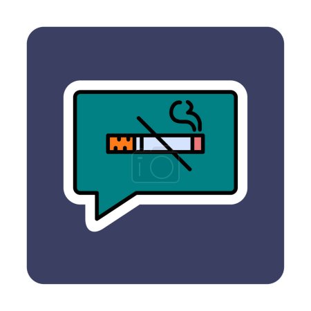 Ilustración de Simple No Tobacco Day icono, vector de ilustración - Imagen libre de derechos