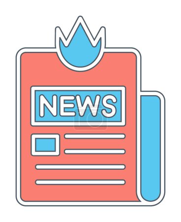Illustration for Breaking News. web icon simple illustration - Royalty Free Image
