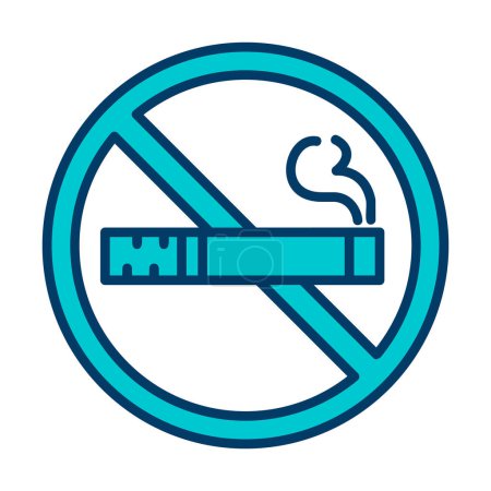 Téléchargez les illustrations : Icône web signe non fumeur, illustration vectorielle - en licence libre de droit