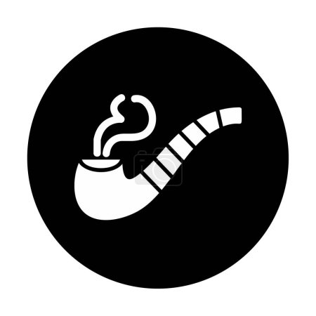 Tabak rauchende Pfeife Symbol, Vektorillustration
