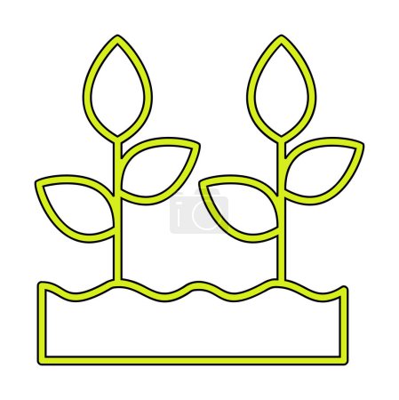 Téléchargez les illustrations : Growing plants web icon, vector illustration - en licence libre de droit
