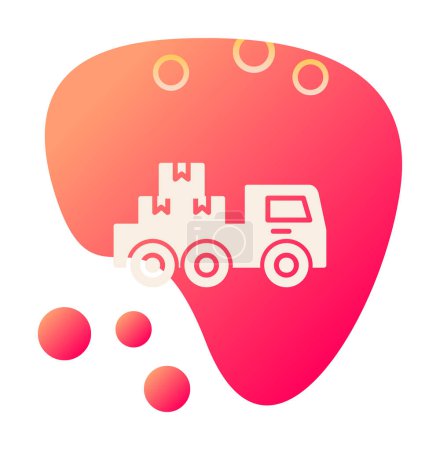 Illustration for Pickup Truck icon vector illustration - Royalty Free Image