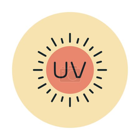 Ilustración de Sol. icono web ilustración simple. Ultravioleta - Imagen libre de derechos