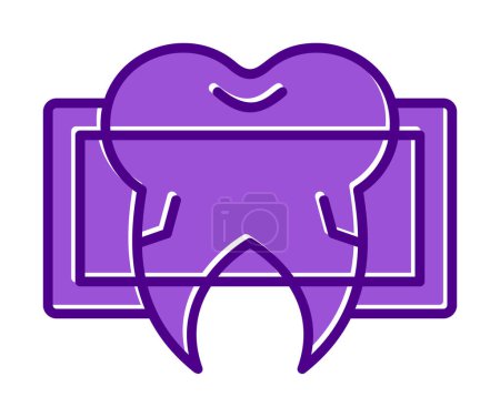 Illustration for Dental care icon, simple design. vector illustration. Dental X Ray - Royalty Free Image